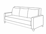 Прямой диван Плимут ТД 377 книжка