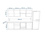 Кухонный гарнитур Океания Кристалл-1 (2400 мм)